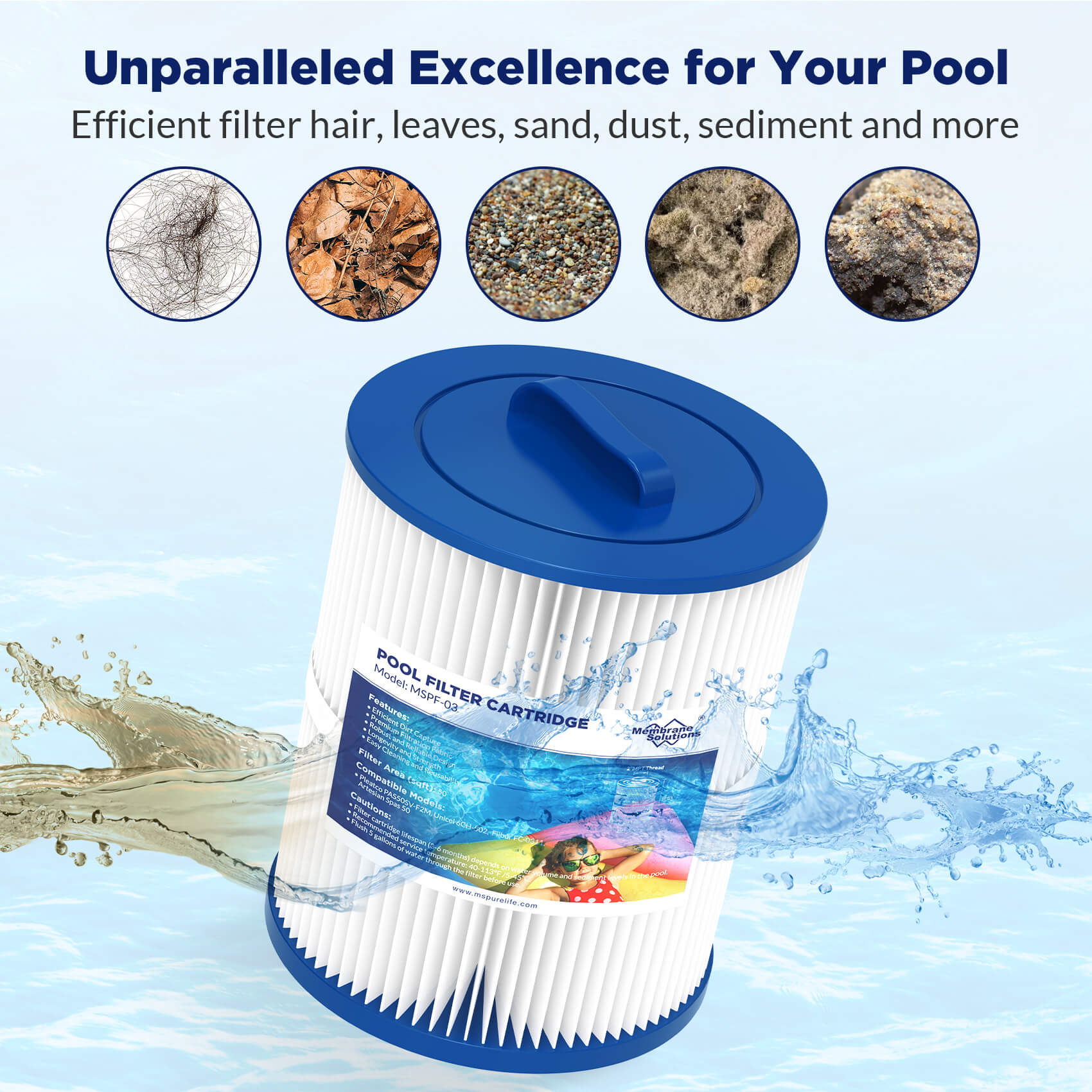 F3 Hot Tub & Spa Pool Repalcement Cartridge Filter