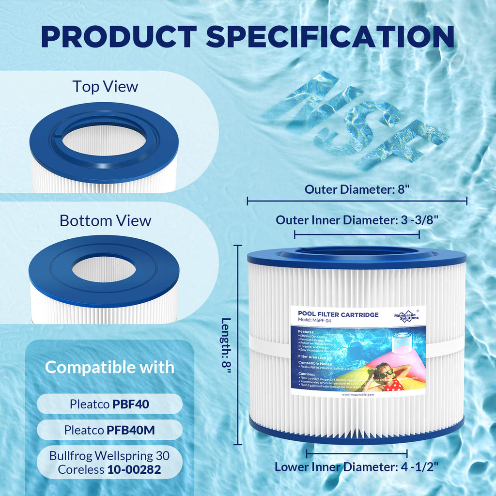 F4 Pool Spa Filter Cartridge Replacement