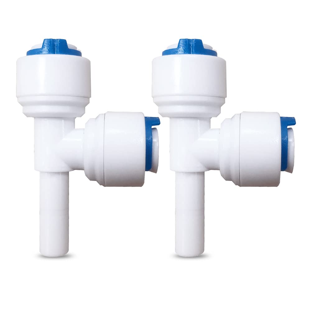 1/4-inch Quick Connect RO Water System Fittings for T33 Inline Water Filter (Pack of 2)