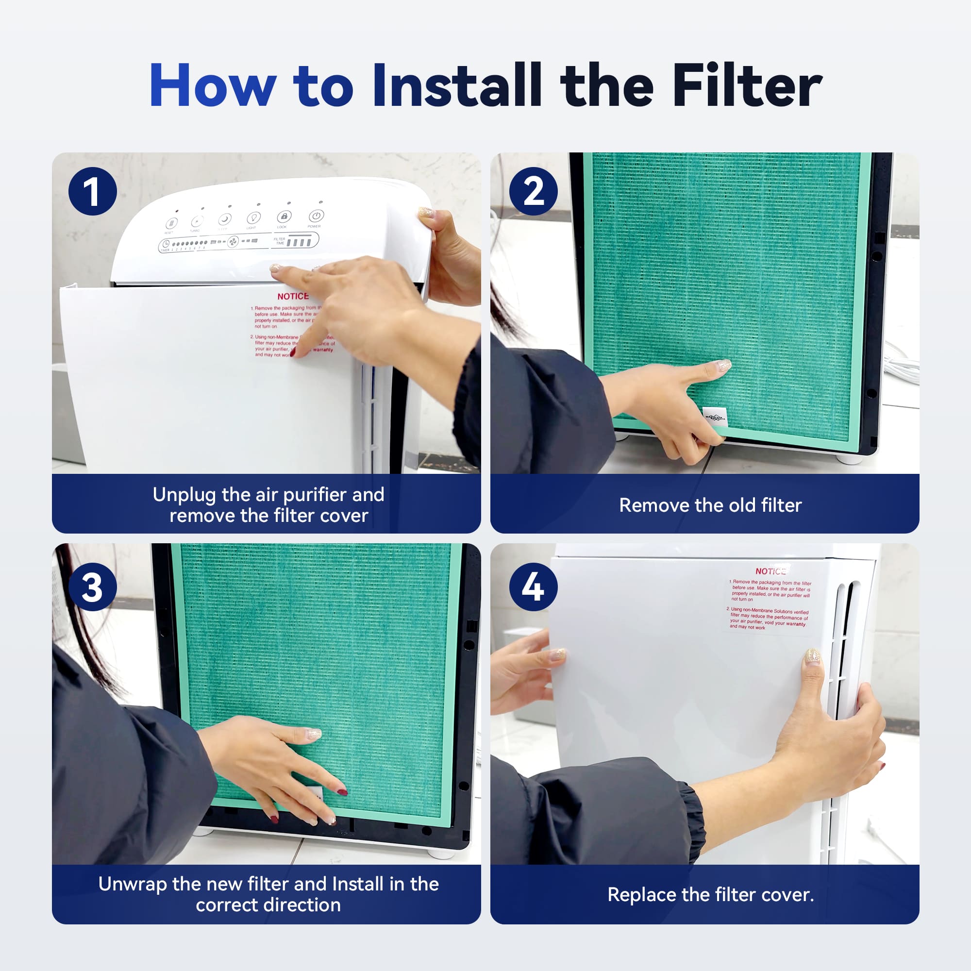 MSA3/MSA3S Series Enhanced Pet Hair Air Purifier Filter Replacement