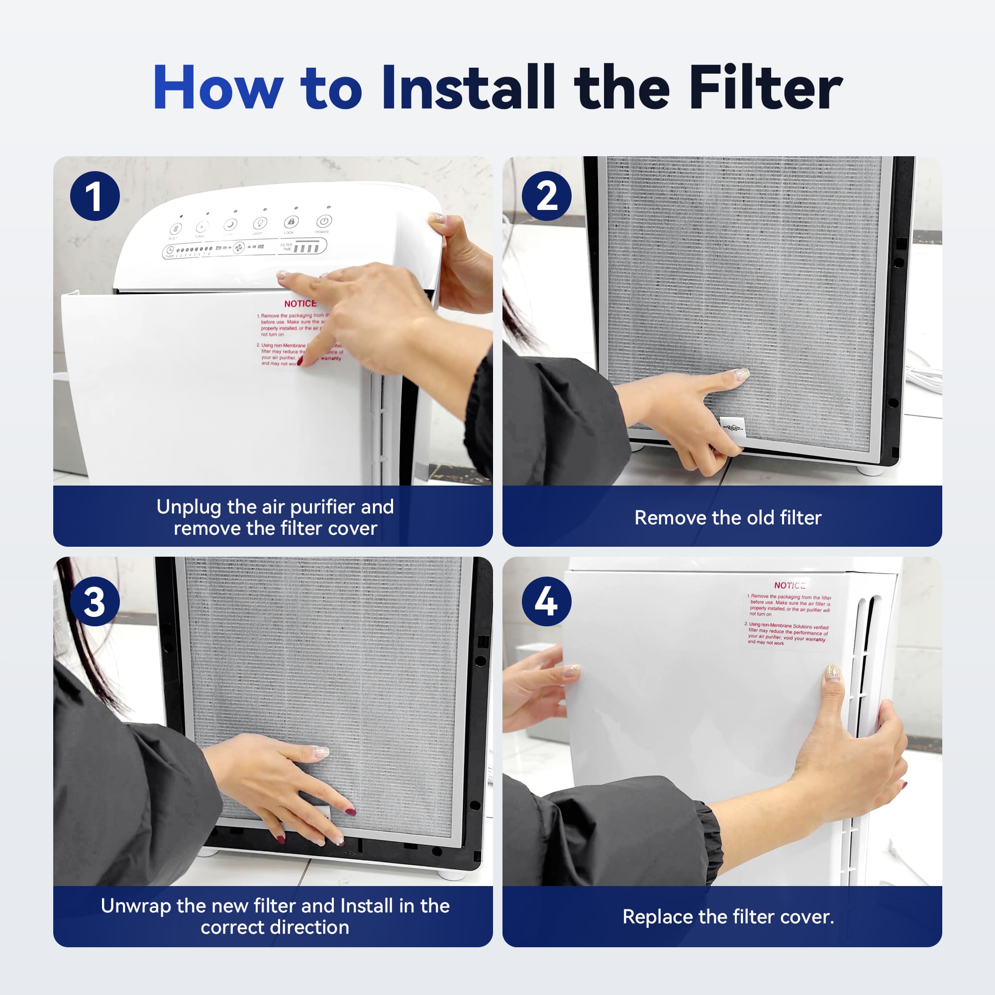 MSA3/MSA3S Series Enhanced Smoke Removal Air Purifier Filter Replacement