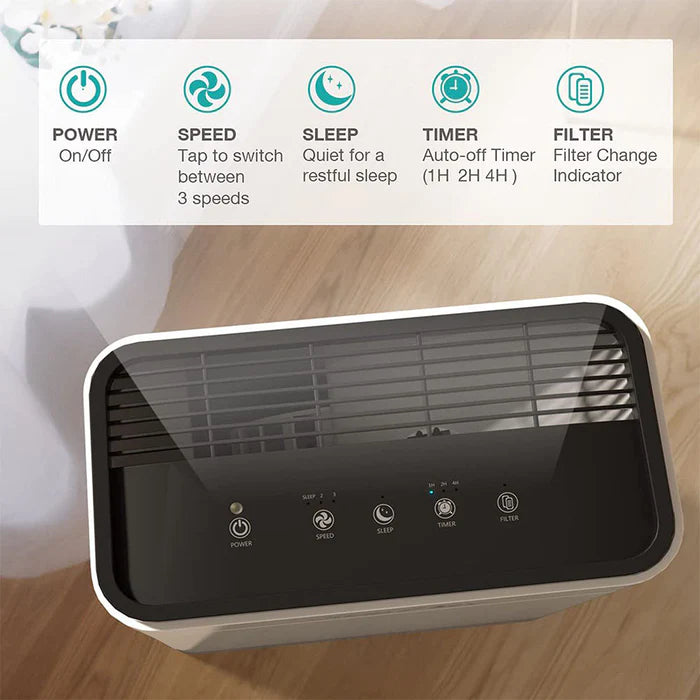 HP8 HEPA Air Purifier for Pets Cat Dog Hair Dander Smell Odor Pollen Allergy Allergies and Dust