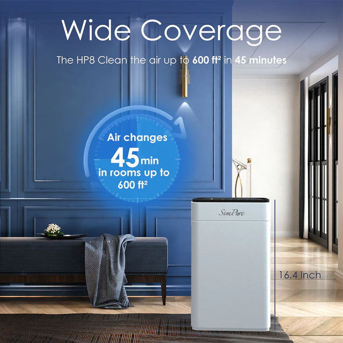 HP8 HEPA Air Purifier for Pets Cat Dog Hair Dander Smell Odor Pollen Allergy Allergies and Dust