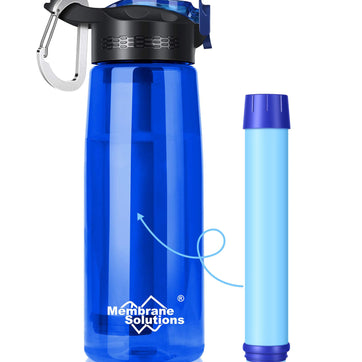 Portable Water Purifier Bottle With Filter Straw