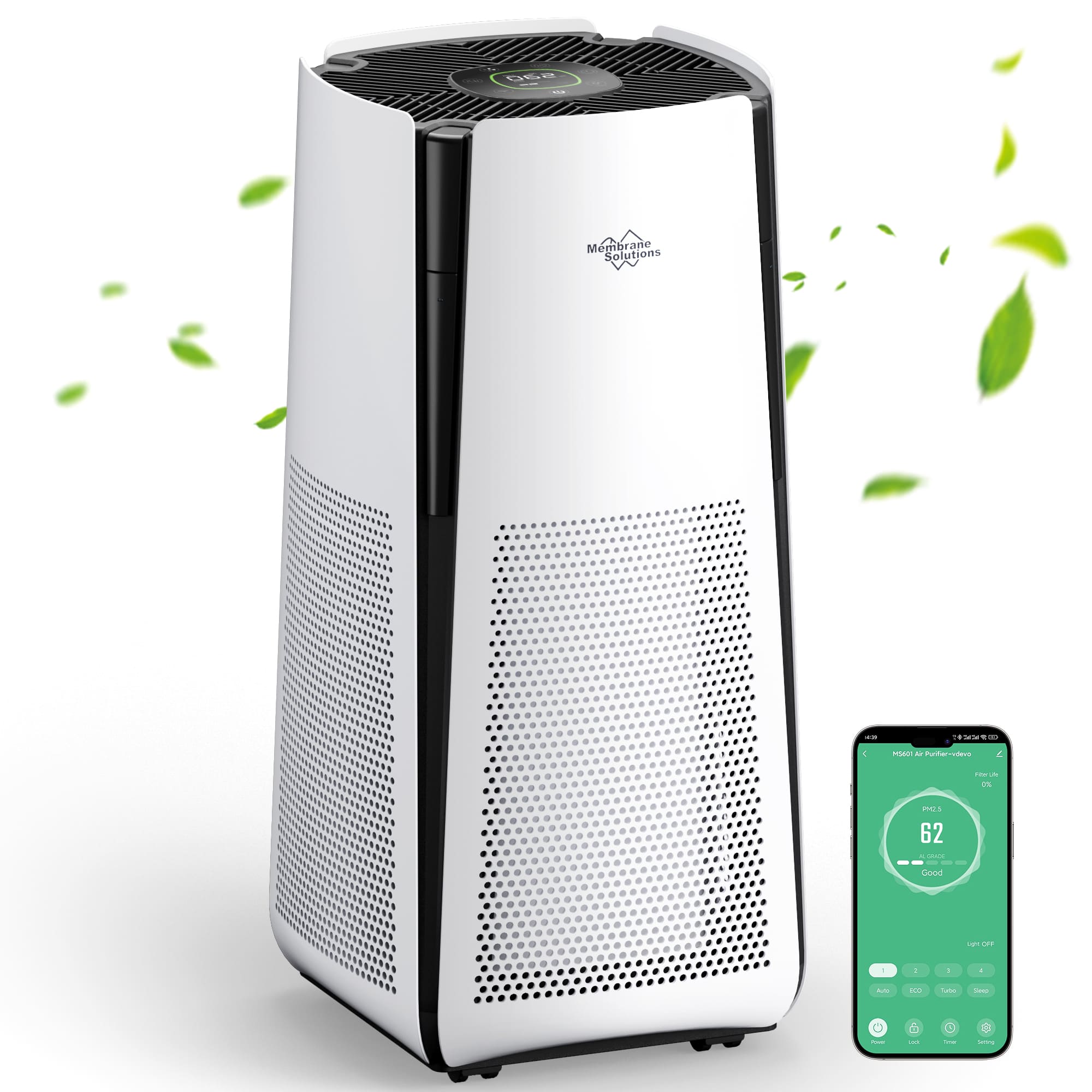 MS601 Extra Large Room Air Purifier For Allergen Remover