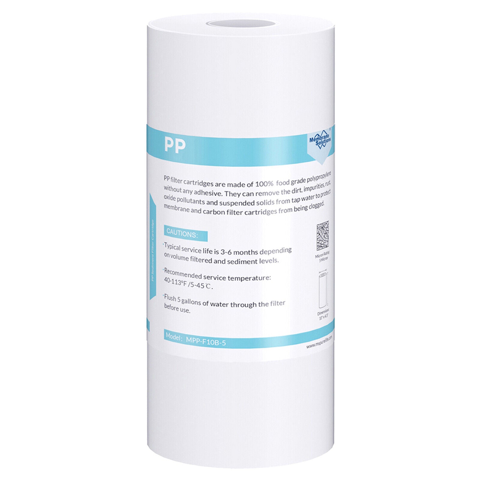 PP Sediment Water Filter Replacement Whole House 10" x 4.5"