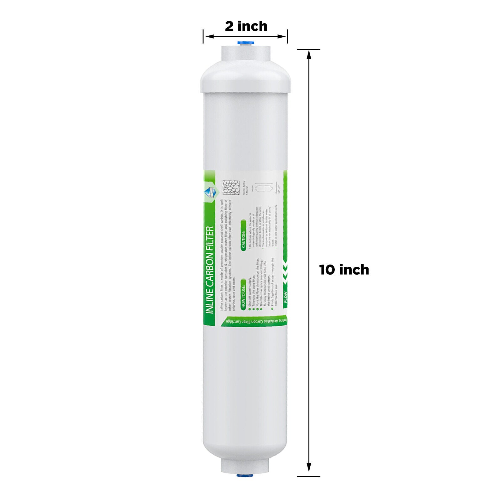 T33 Inline Post Carbon Polishing Water Filter 1/4