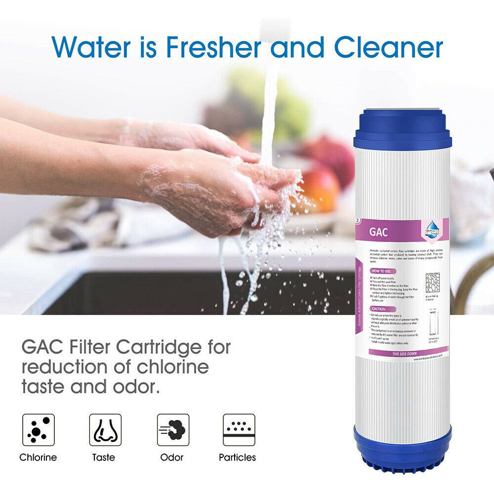 Granular Activated Carbon Water Filter Fit Any 10" Housings 5μm 10"x2.5"