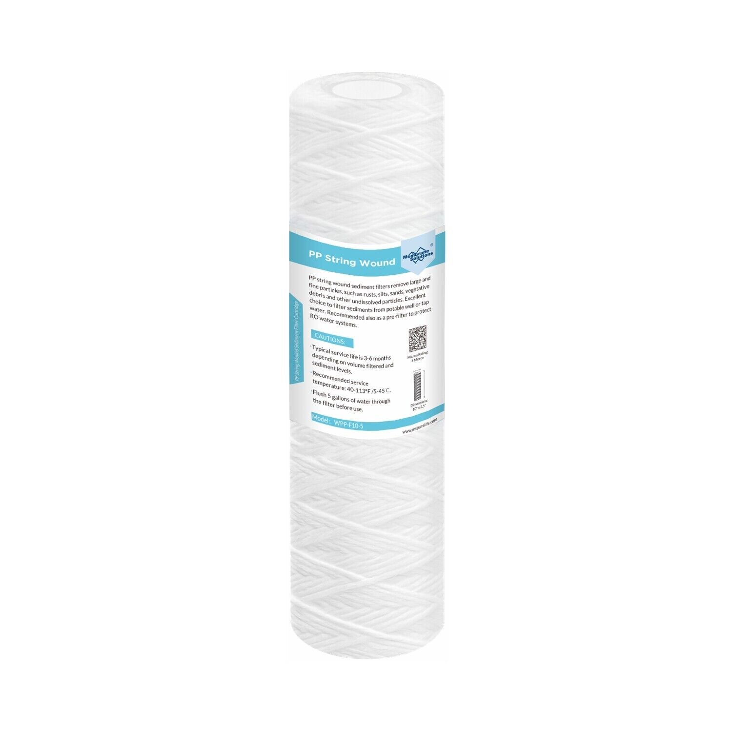 10''× 2.5'' String Wound Sediment Filters