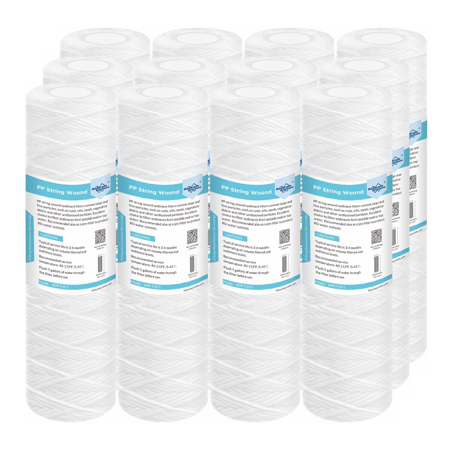 10''× 2.5'' String Wound Sediment Filters