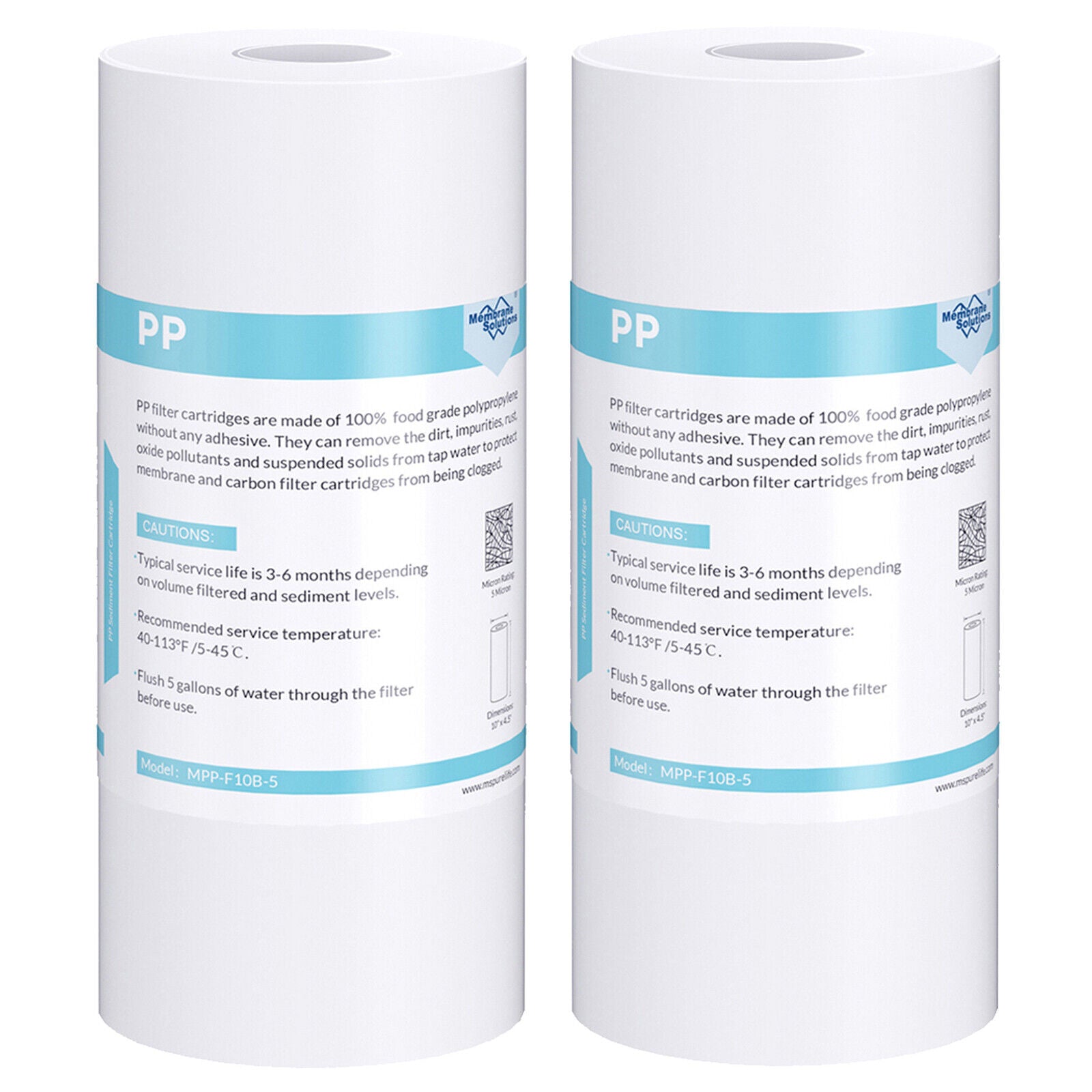 PP Sediment Water Filter Replacement Whole House 10" x 4.5"