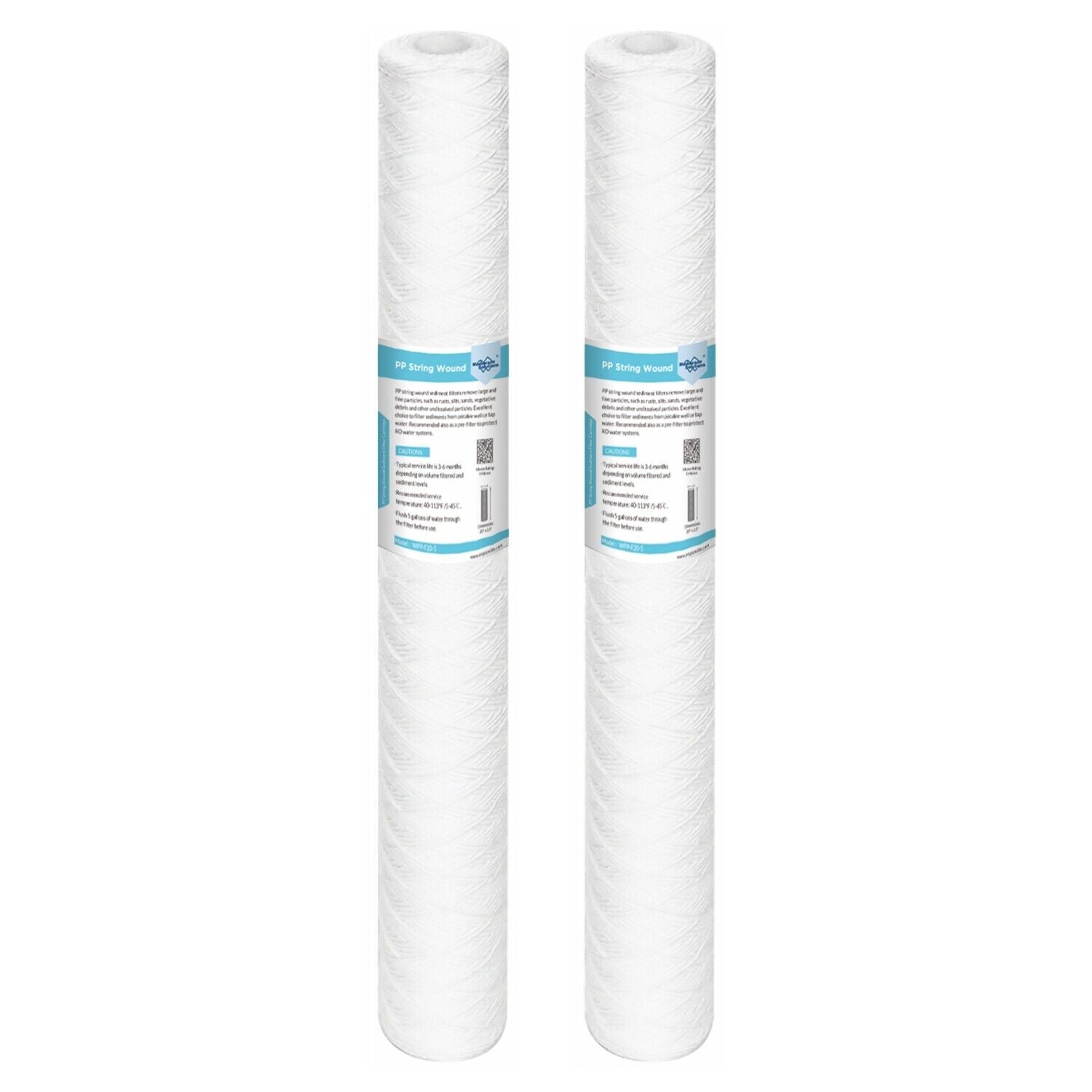 20" x 2.5" String Wound Whole House Well Water Sediment Filter Cartridge