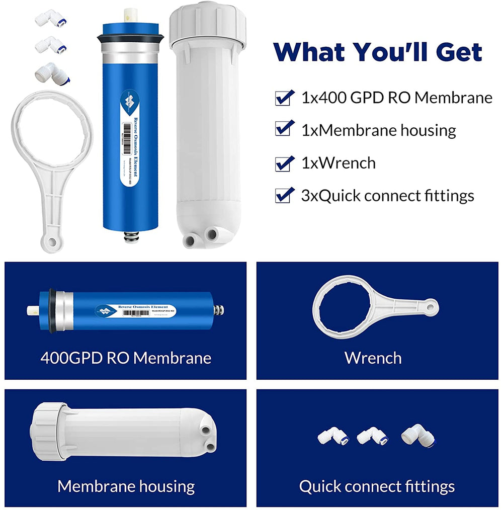 Reverse Osmosis Membrane with Membrane Housing Set